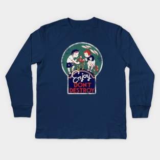 Vintage Earth Day Kids Long Sleeve T-Shirt